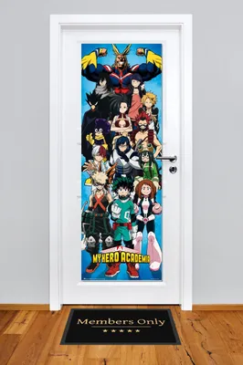 Produktbild von My Hero Academia - Türposter - All Characters + 2 St Posterleisten Holz 61 cm natur
