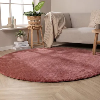 Zdjęcie produktu dla Volero - Okrągły dywan do prania w pralce - Clean Różowy - Ø 120cm