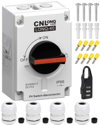 Productafbeelding van DC Scheidingsschakelaar voor zonnepanelen, 1200V 32A, IP66