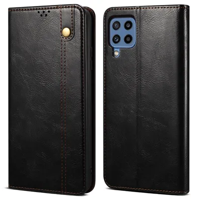 Obrázek produktu pro Pouzdro pro Samsung Galaxy M42 4G, kožené flip pouzdro peněženka s funkcí stojánku černé