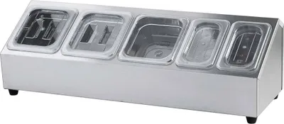 Produktbild von Ständer für Gastronormbehälter - 3 x GN 1/6 (150 mm) und 2 x GN 1/9 (150 mm)