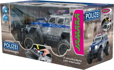 Immagine prodotto di Auto blindata della polizia monster truck 1:12 27MHz LED incl. batteria e caricatore