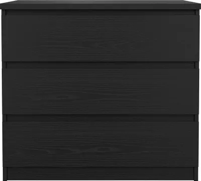 Produktbild von Naia Kommode 3 Schubladen schwarze Struktur.