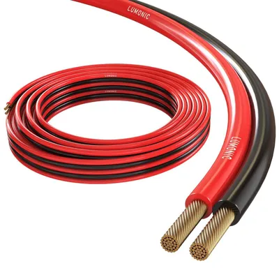 Obrázok produktu pre 25 metrový reproduktorový kábel, červený a čierny, 2x 0,75 mm², CCA - HiFi
