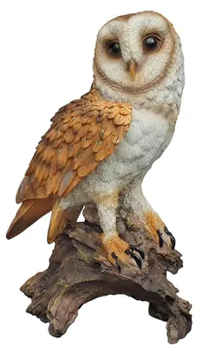 Produktbild von Dekorative Eule auf Baumstamm – Gartenfigur, braun