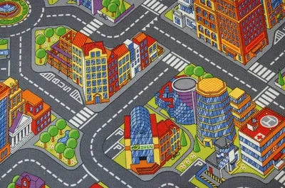 Produktbild von Teppich STRAßEN BIG CITY grau Grau 400x600 cm