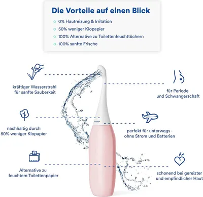 Obrázek produktu pro HAPPYPO Lady-Bidet 2.0 Po Sprcha, růžová - B-dobrá velmi dobrá