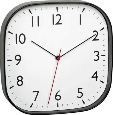 Obrázek produktu pro TFA-Dostmann 60.3076.01, Zeď, Hodiny, Obdélník, Černá, Plast, Sklo