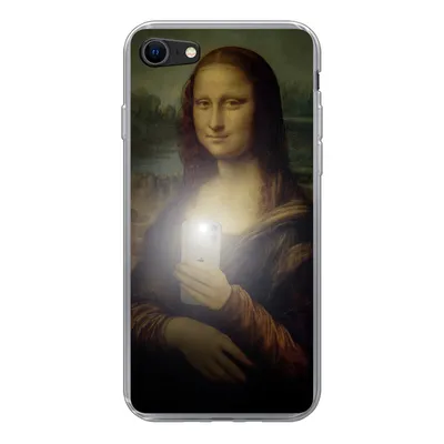 Produktbild von MuchoWow® Handyhülle Schutzhülle Hülle für iPhone 8 Mona Lisa - Da Vinci - Telefon Silikon Softcase Handy Hülle - Schutzhaube