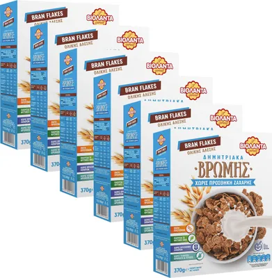 Produktbild von Vollkorn-Haferflocken Bran Flakes ohne Zuckerzusatz 1110 g Frühstück Cerealien aus Griechenland