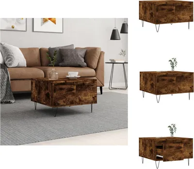 Produktbild von vidaXL Couchtisch Räuchereiche 55x55x36,5 cm Holzwerkstoff -  Couchtische