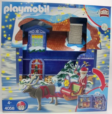 Produktbild von PLAYMOBIL 4058 Weihnachtsmann Werkstatt Weihnachstmannhaus zum Mitnehmen