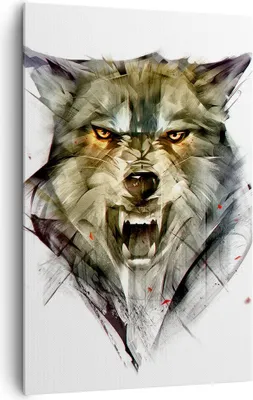 Produktbild von Bild auf Leinwand - Leinwandbild - Einteilig - Wolf Tier Wald - 80x120cm - Wand Bild - Wanddeko - Wandbilder - Leinwanddruck - Kunstdruck - Wanddekoration - Leinwand bilder - Wandbild - PA80x120-4070
