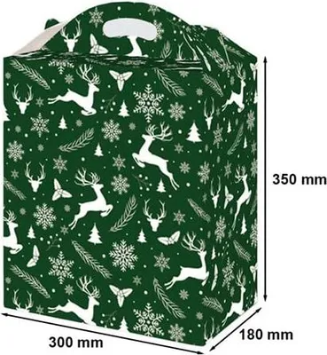 Obrázek produktu pro Skládací vánoční dárková krabice F217 300 x 180 x 350 mm PS191 W-1