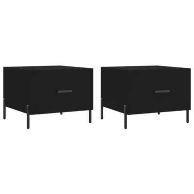 Produktbild von vidaXL Couchtische 2 Stk. Schwarz 50x50x40 cm Holzwerkstoff