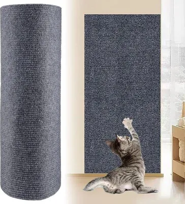 Obrázok produktu pre Škrabadlo pre mačky, samolepiace, 200 x 40 cm, svetlosivé