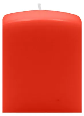 Produktbild von Quader Kerzen Paprika Hell-Rot 8 x Ø 6/6 cm, 4 Stück
