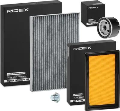 Produktbild von RIDEX Filterset Inspektionspaket Filtersatz für NISSAN Qashqai / Qashqai +2 I (J10, NJ10)