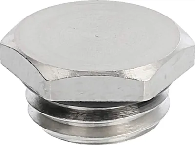 Productafbeelding van WISKA Blindplug M12x1,5 MBS-M12, zeshoekig, inclusief O-ring, messing (CuZn), vernikkeld, schroefdraadlengte 5,0 mm - 1 stuk