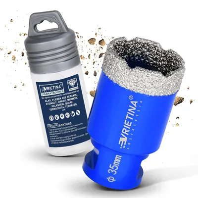 Produktbild von 35mm Diamant Fliesenbohrer M14 Diamantbohrer Glasbohrer Nass- / Trocken Bohrkrone für Winkelschleifer, Diamant Lochsäge von Fliesen Feinsteinzeug