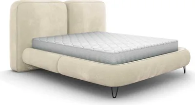 Produktbild von Polsterbett Verona mit Bettkasten und Füßen ohne Matratze 140x200 beige - Monolith 04