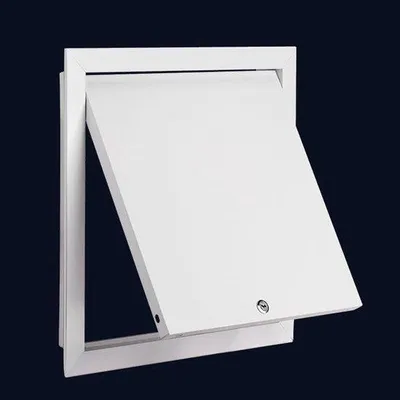 Productafbeelding van Toegangsplaat - Onderhoudsluik - Toegang Vergemakkelijken - Metalen Rotatieslot - 35 x 55 cm - Wit
