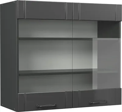 Immagine prodotto di Mobile da cucina in vetro Vicco Fame-Line Grigio scuro 80 cm, Model 56668