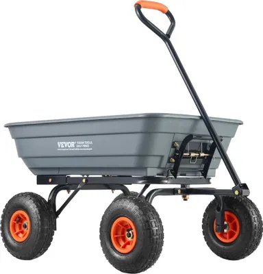 Zdjęcie produktu dla Wózek ogrodowy Poly Garden Wytrzymałe wózki ogrodowe i przyczepki 4 cu.ft 600 lbs