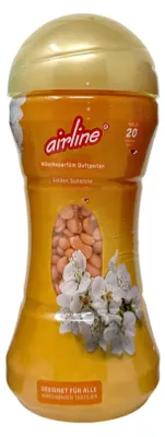 Produktbild von 12× AIRLINE Wäscheparfum Golden Sunshine 225 g Duftperlen für warmen langanhaltenden Duft frische Wäsche für alle Textilien ideal für Familie Haushalt