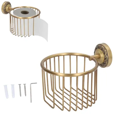 Toilettenpapierhalter Messing, Wandmontage, 1 Rolle, Badezimmer