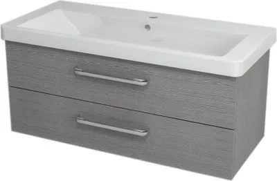 Obrázek produktu pro Základní skříňka THEIA 101,4x43,2x43,5cm, 2xzásuvka, stříbrné plochy