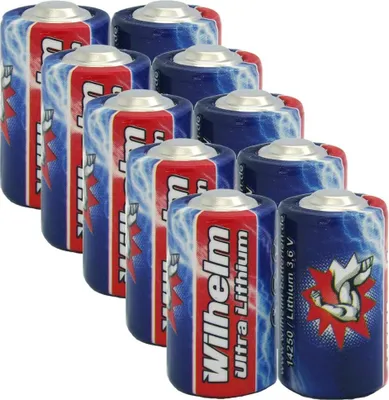 A group of batteries arranged in a diagonal pattern.