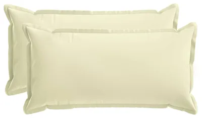 Image de vidaXL, 2 housses de coussin, HOUTEN, crème, 40 x 80 cm, polyester