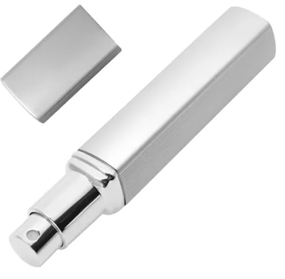 Immagine prodotto di Flacone nebulizzatore per profumo ricaricabile da viaggio, pompa vuota, spray per lozione, 12 ml, argento
