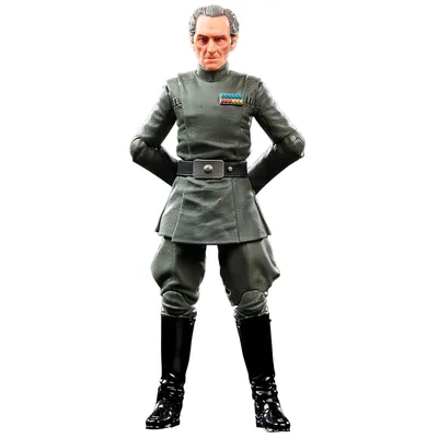 A full-body shot of a Star Wars Grand Moff Tarkin action figure.