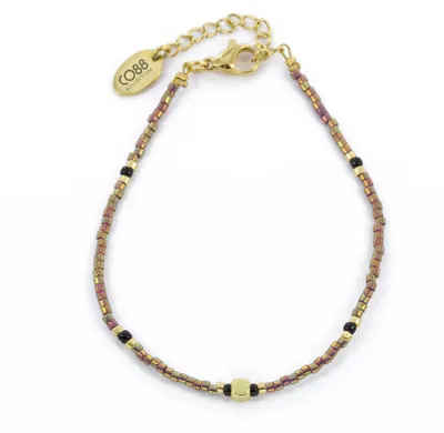Produktbild von CO88 Collection 8CB-91153 Perlenarmband mit Miyuki-Perlen – bronze- und goldfarben – 16+3 cm – goldfarbener Verschluss