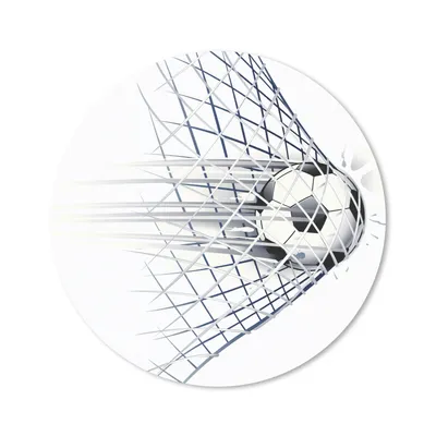 Produktbild von MuchoWow® Mauspad Mousepad Eine Illustration eines Fußballs, der ins Tor geht - Jungen - Mädchen - Kinder 30x30 cm - Mousepads - Maus Mat - Pad - Mausunterlage - Tischunterlage - Schreibtischmatten