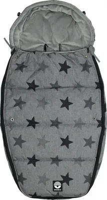 Produktbild von fußsack Stars 98 x 50 cm Polyester/Velours grau