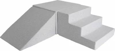 Produktbild von Monio for Kids - Grauer 3-teiliges Schaumstoff-Spielset, Abnehmbare und Waschbare Bezüge 50x45x30 cm