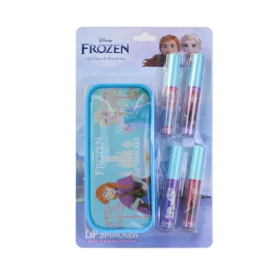Produktbild von Lip Smacker Disney Frozen Lip Gloss & Pouch Błyszczyki do ust 4 x 6 ml + kosmetyczka