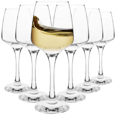 Weißweingläser, 6er-Set, 330 ml, Kristall, spülmaschinenfest