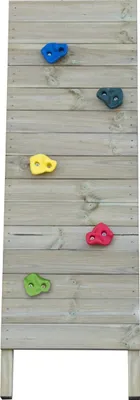 Produktbild von 4iQ Kletterwand aus Holz 170x54 cm mit Klettergriffe 5 Stücke