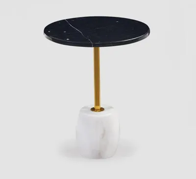 Image de Luxueuse table en marbre Meubles de salon Design rond Table basse style