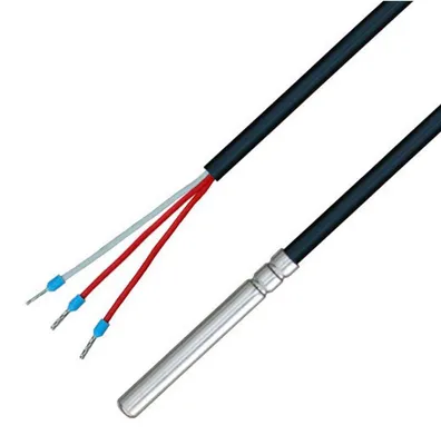 Obrázok produktu pre iOVEO 035HP01302 – 3-vodičový teplotný snímač/sonda PT100 s PVC káblom do 105 °C, 2 metre