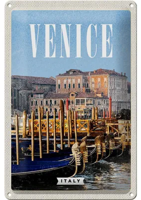 Produktbild von Blechschild Reise 20x30cm Venice Italy Venedig Italien Retro
