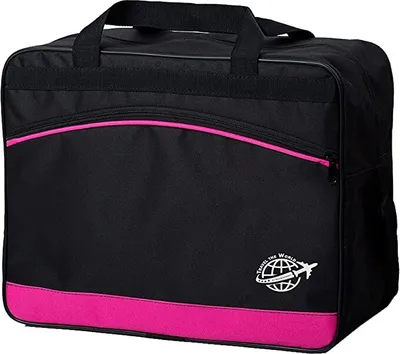 Produktbild von BAMBINIWELT Reisetasche HANDGEPÄCK Boardgepäck Flugzeug 40x20x25 40x30x20 zb Ryanair Wizzair (groß, schwarz-pink 40x30x25)