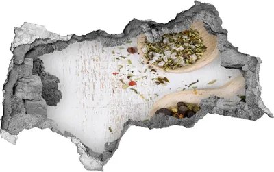 Produktbild von Selbstklebender Loch-3D-Aufkleber 95x73 cm Gemüse und Gewürze