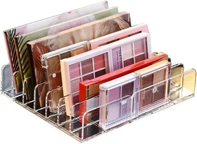 Produktbild von Ibenzoa® 3‑teiliges Acryl Make-up-Organizer-Set – Schminktisch mit 7 Fächern & 2 Lidschatten-Organizer, kosmetische Aufbewahrung