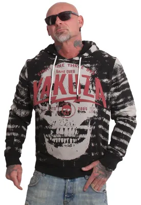 Produktbild von Yakuza Herren Jailbreak Allover Acid Kapuzenpullover, Schwarz, S