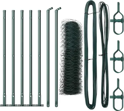 Produktbild von vidaXL Geschweißter Drahtzaun mit Betonfundament 10 x 0,4 m (B x H)